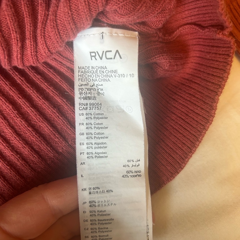 RVCA Ribbed Wrap Style Longsleeve - Picture 4 of 6